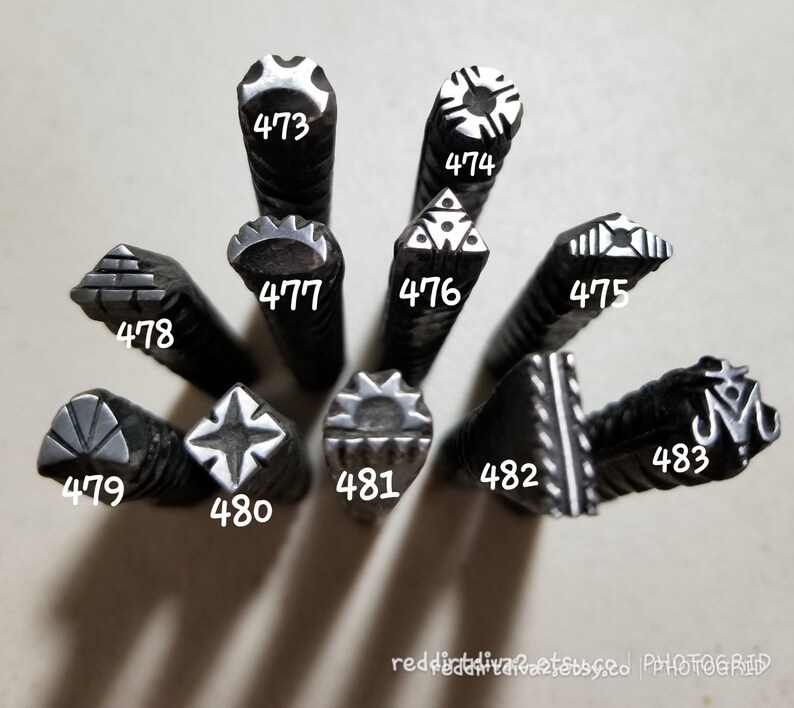 58 cowboy stamp star stamp stamp tribal stamp leather stamps Metal Stamps native stamp cross reddirtdiva2