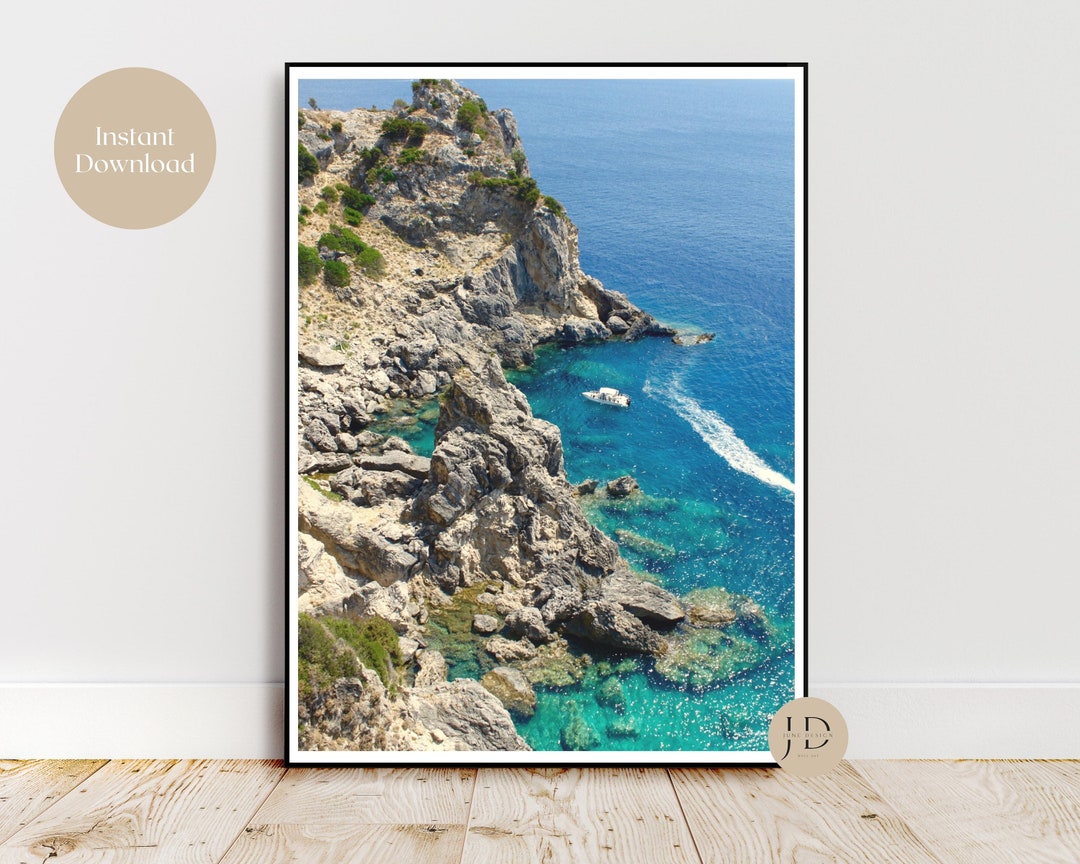 Coastal Print Palm Coastal Gallery Wall Art Tropical Wall Art Hamptons