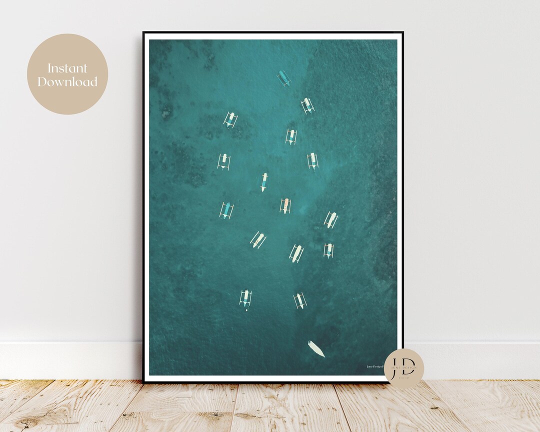 Printable Beach Wall Art Holiday Home Coastal Print Coastal Gallery ...