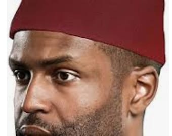 Wine Igbo Cap/Wine Edo Cap/Wine Benin Cap/Burgundy Igbo Traditional Wedding Cap, Wine Edo Hat,Wine Ozo/Agu Cap/African Men's Cap, Wine Fila