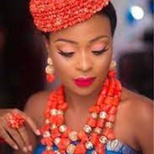 African Traditional Native Royal  Beaded Crown, Igbo Crown, Edo Wedding Beaded Crown, Igbo Bride Wedding Crown, Igbo Beaded Crown, Edo Crown