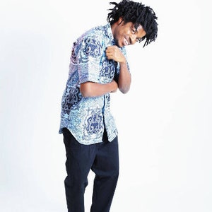 Ankara Shirt, African Print Shirt for men, Summer Shirt, Short Sleeves Shirt, African Short Sleeve Shirt, Festival Shirt for Men, Long Shirt