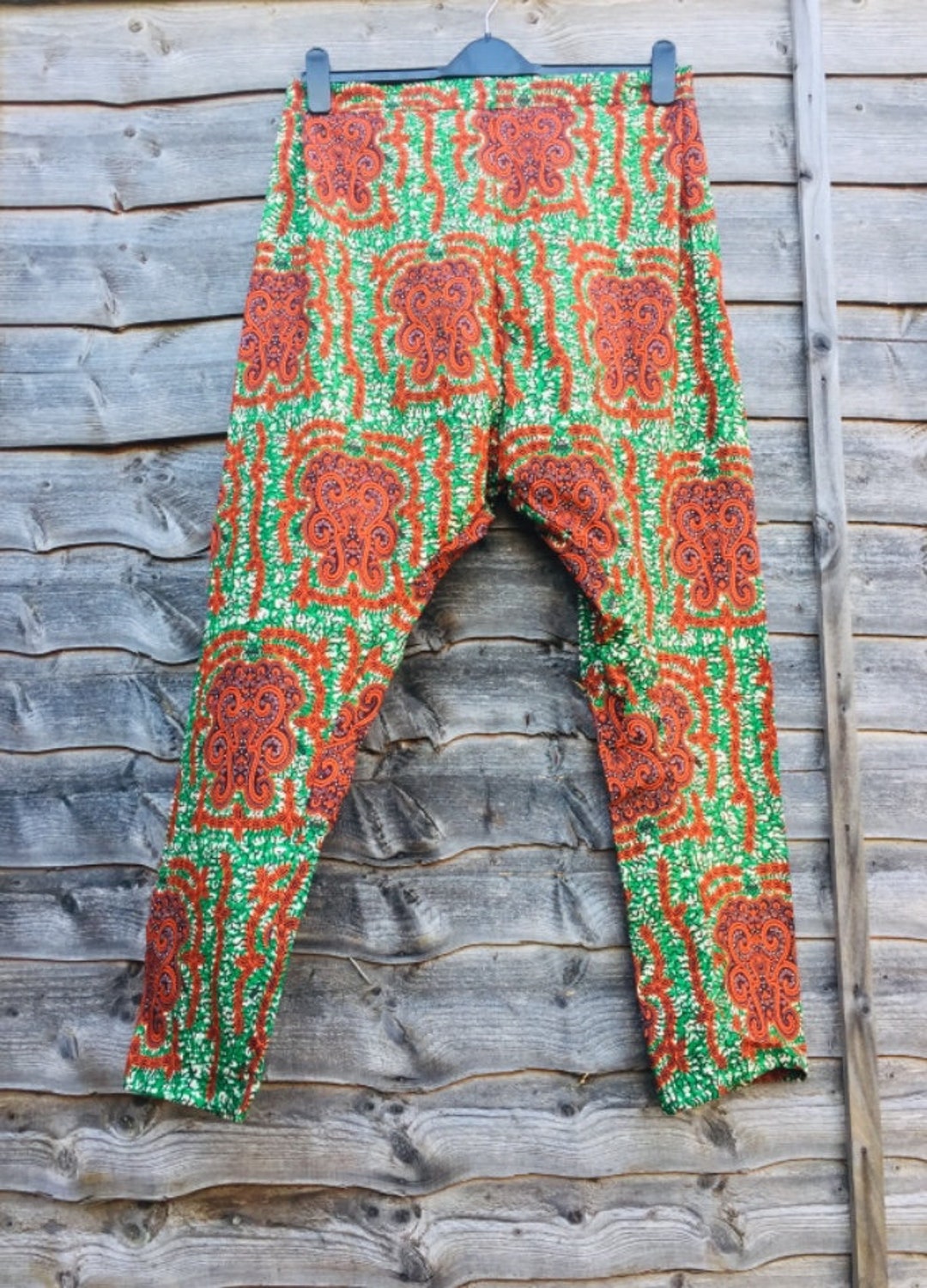 Brown Africa Print Trousers Brown Harem Pants African Harem - Etsy Denmark