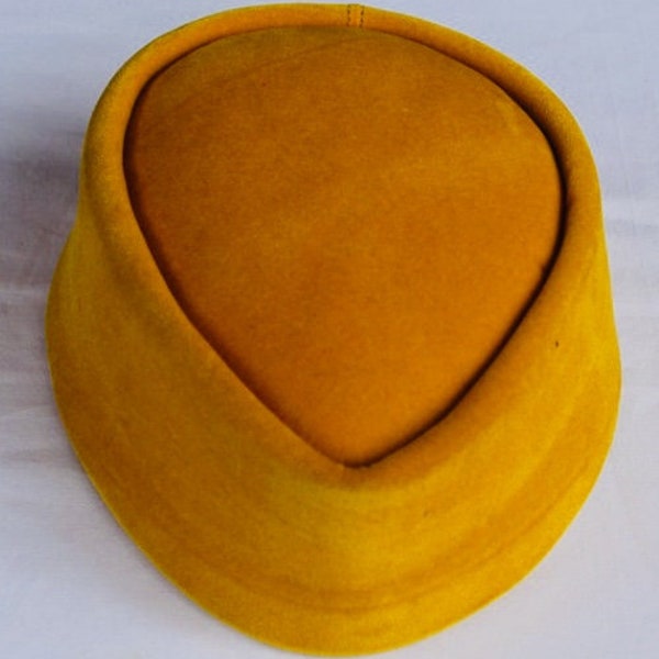 Yellow Igbo Cap Groom's Cap/Mustard Igbo Traditional Wedding Cap/Yellow Edo Cap/Agwu/Agu Cap/Yellow Senator Cap/Yellow Nigerian Wedding Cap
