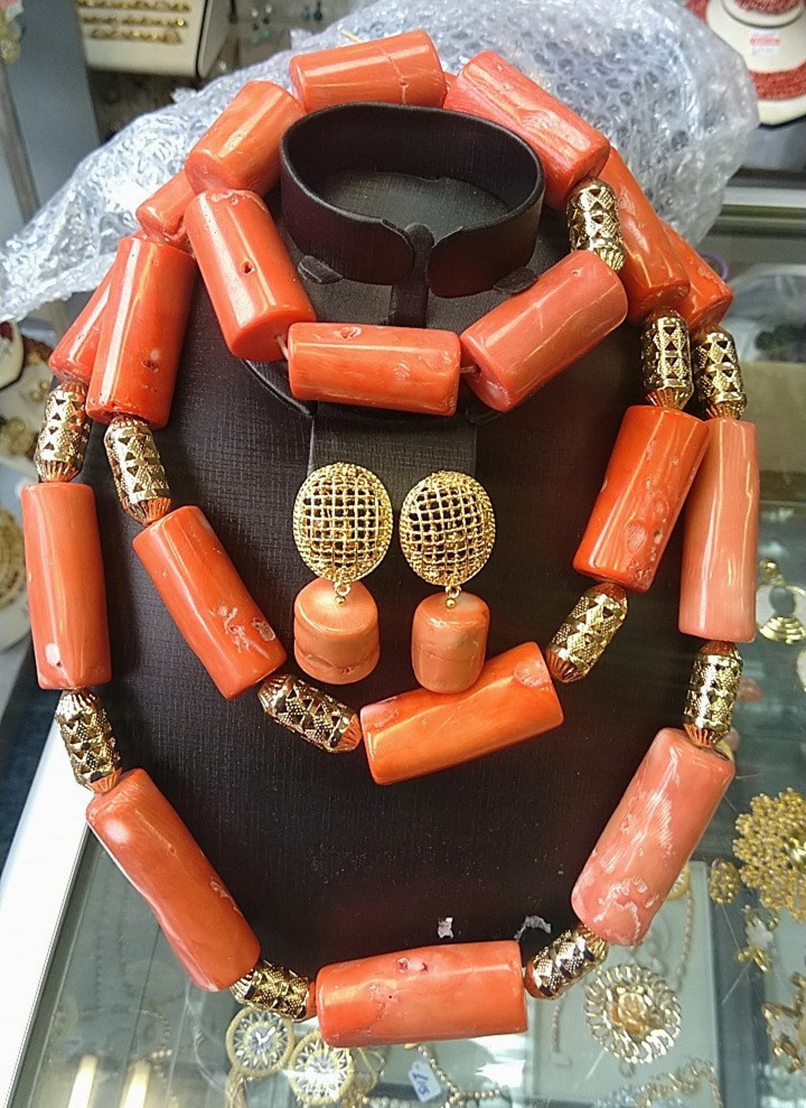 Coral Igbo Beads Igbo Beads Igbo Traditional Wedding Beads Etsy