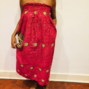 Pink African Print Long Skirt, Ankara Print Long Skirt, Long Skirt, Boho Skirt, Pink African Print Skirt, African Print Skirt, Summer Skirt