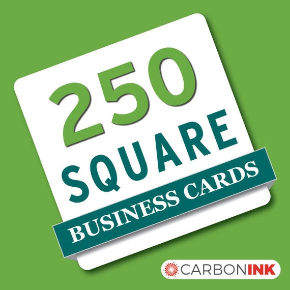 card business printing us cards 250  business card  Thick Square Etsy business printing