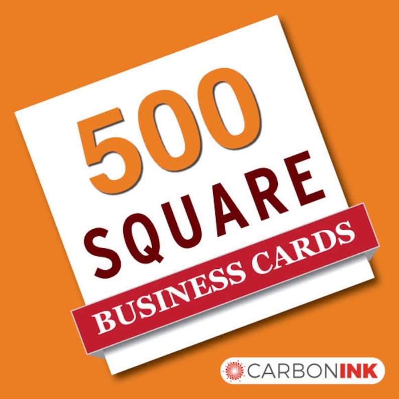 mini business cards 500 Square business card printing straight corners