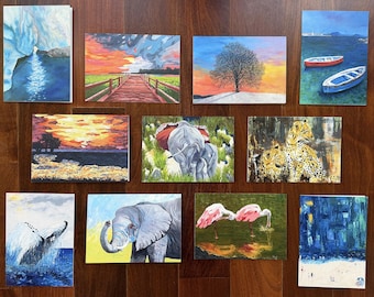 Custom Card Bundle - Oil Paintings by Janet Eastwood, Mix and Match
