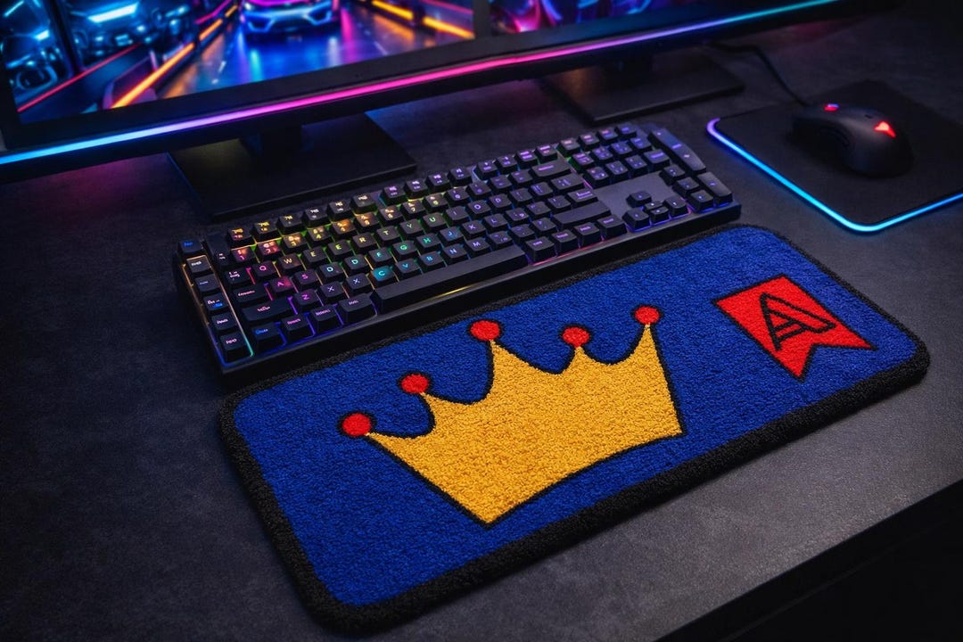 Custom Tufted Keyboard Rug King Crown - Etsy