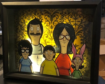 Bob's burgers 8x10 lighted shadowbox by Jason Selezinka