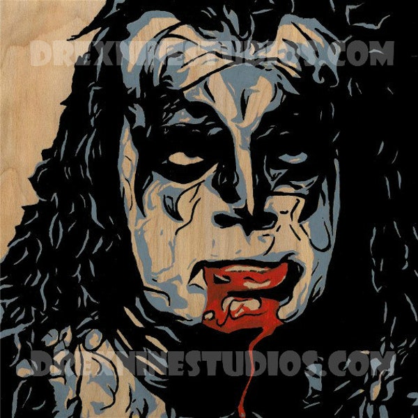 Gene Machine Limited Edition Signed Gene Simmons of KISS Print by Jason Selezinka