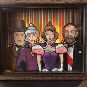 Disneys Haunted Mansion Portrait Series 2: Stretching Portraits lighted shadowbox by Jason Selezinka