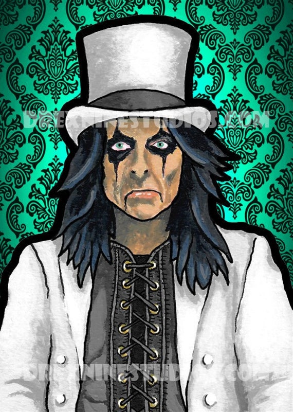 Music Stars Portrait Series: Alice Cooper by Jason Selezinka - Etsy