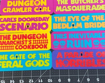 Hardcover Bookmark Set | Dungeon Crawler Carl Bookmarks | LitRPG Reading Accessories