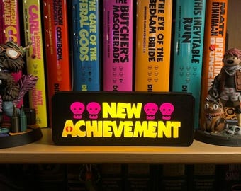 New Achievement Lightbox Sign | Dungeon Crawler Carl Inspired 3D Printed LitRPG Bookish Decor