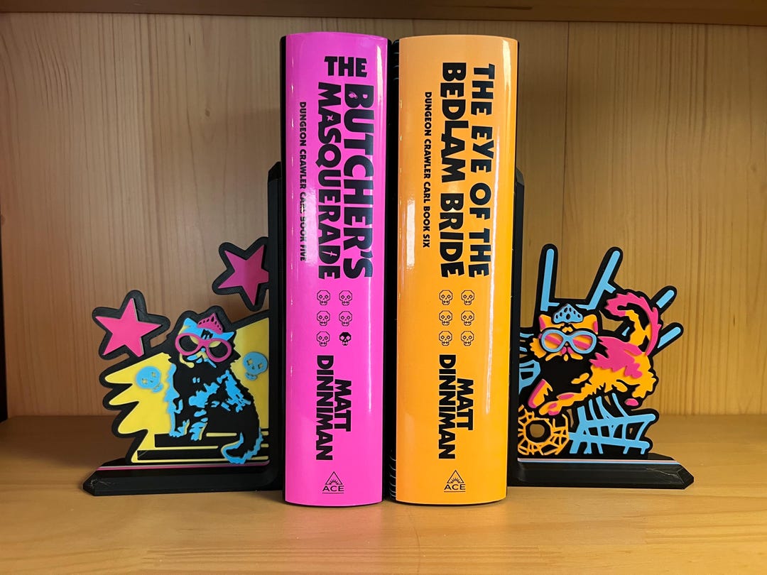 Princess Donut Bookends – Dungeon Crawler Carl Inspired | Book Decor