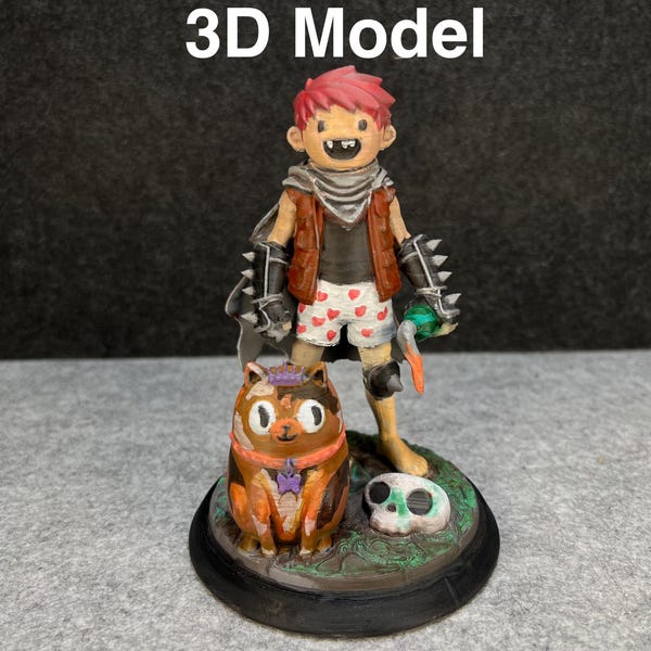 Dungeon Crawler Carl Adventure Time Statue 3d model