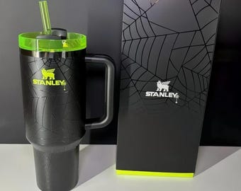 STANLEY The Halloween Quencher H2.0 FlowState Tumbler WEB GLOW Authentic Black