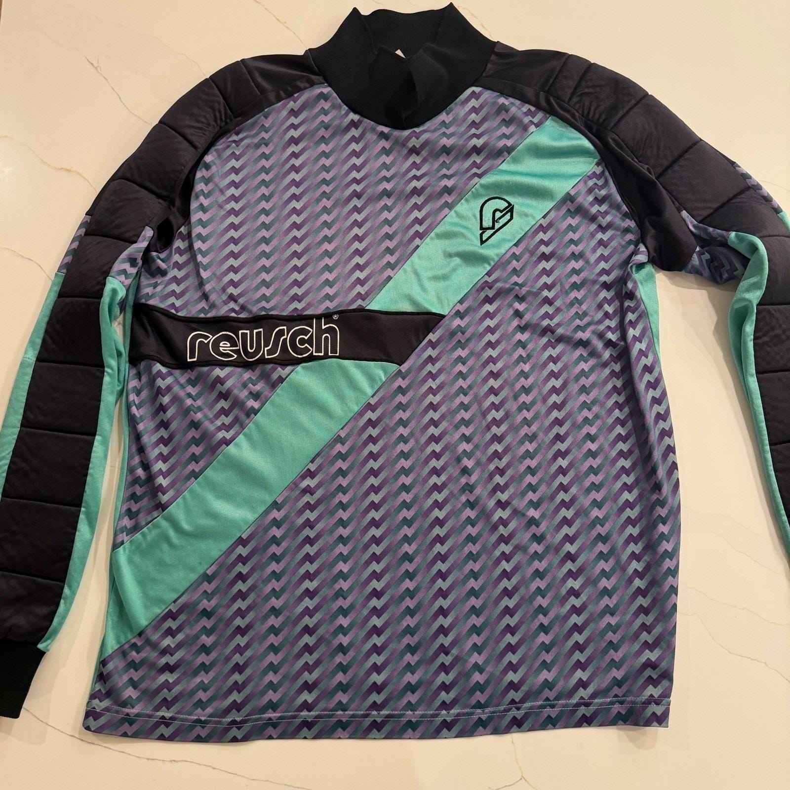 Reusch Vintage 90's Goalkeeper Padded Long Sleeve Soccer Jersey XL