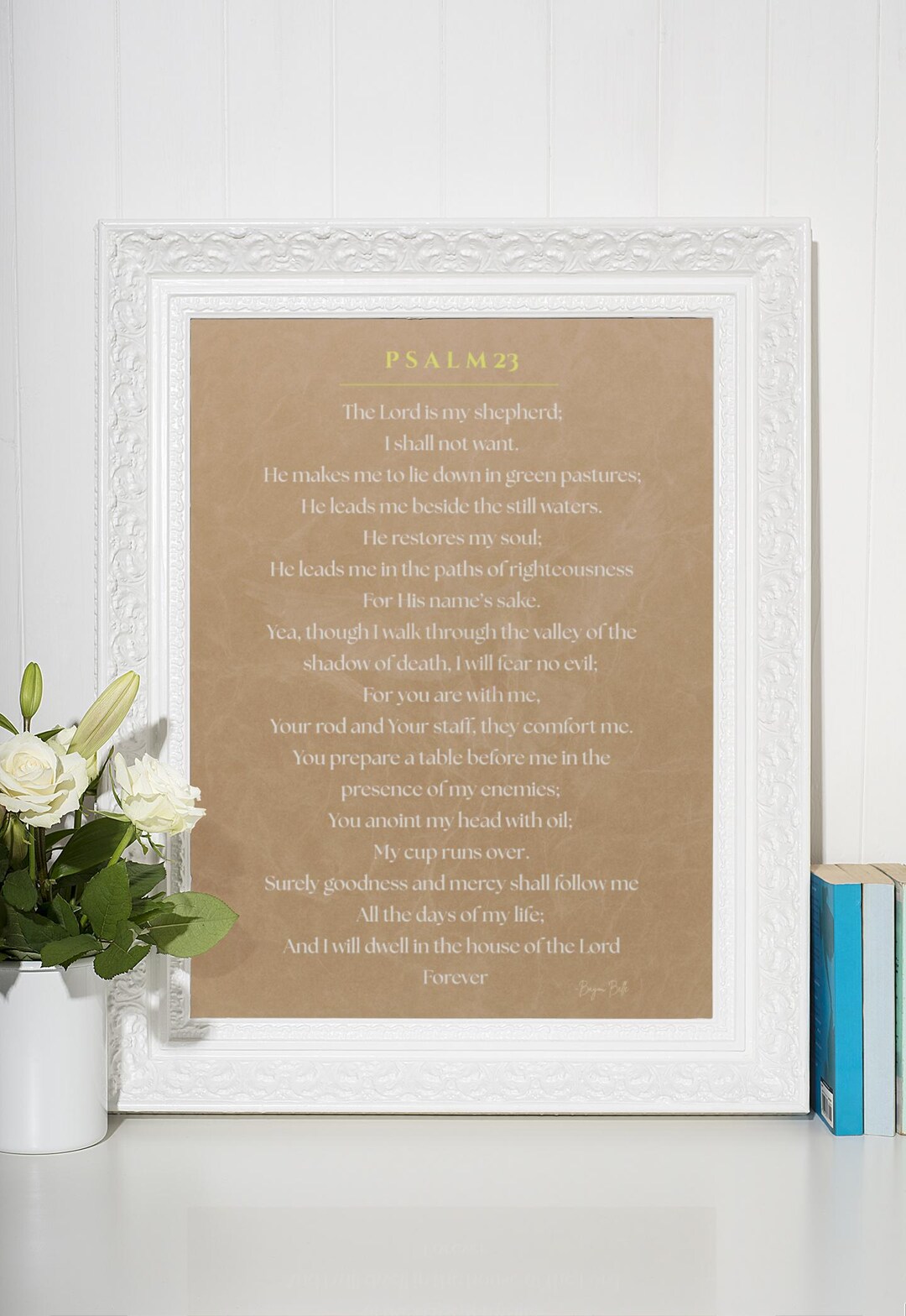 Psalm 23 Printable Wall Art | Christian Scripture Bible Verse Print ...