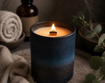 Geschenke für Männer, die alles haben, Luxuskeramikkerze, Holzdochtstein-Musterdekor