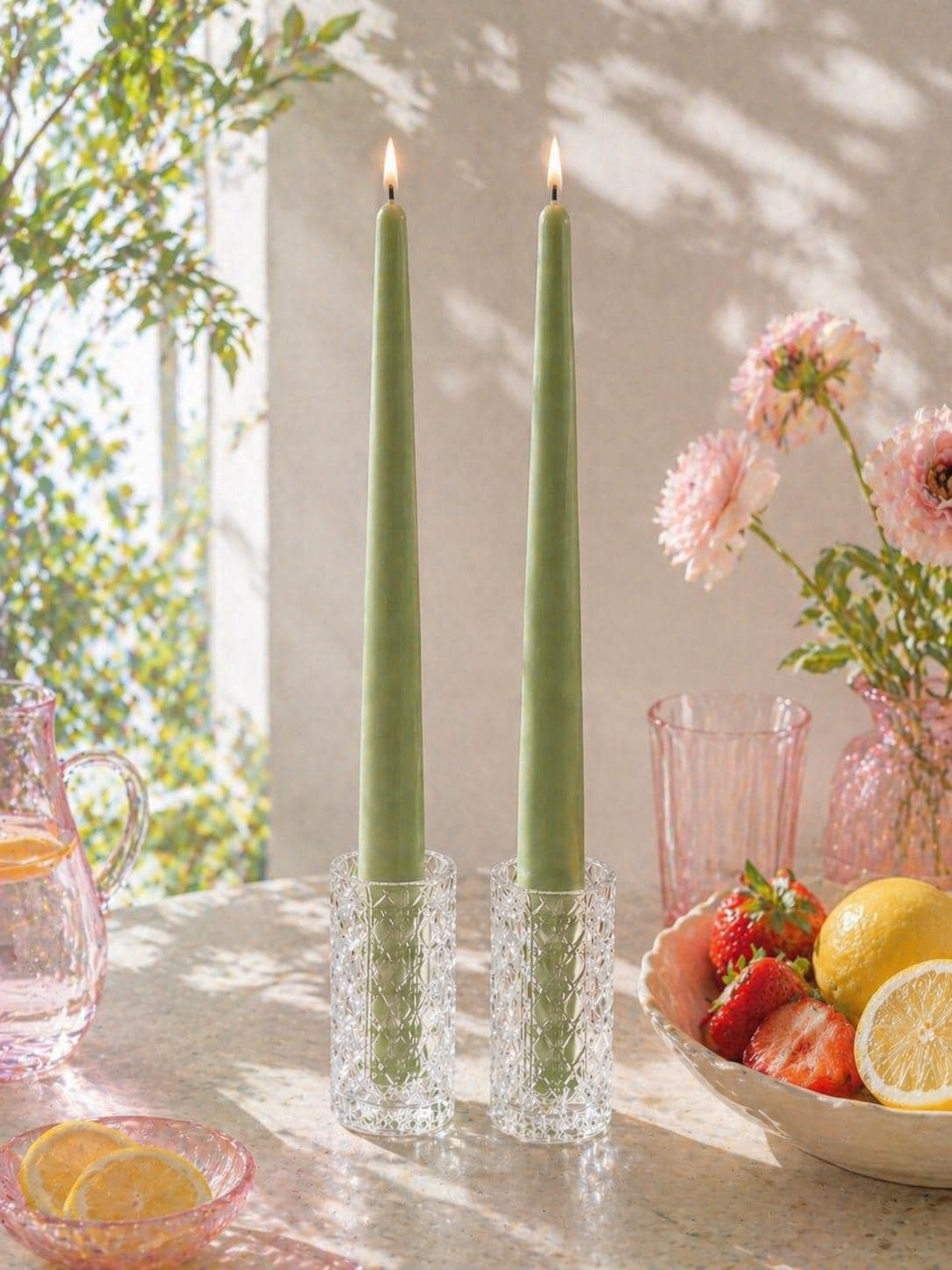 Candlestick Holder Glass Green Vintage - Etsy - Page 5