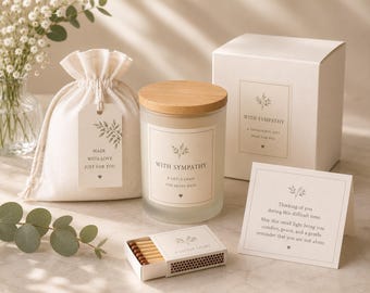 Confezione regalo personalizzata per condoglianze, candela in memoria, regalo commemorativo per il lutto