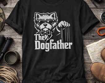 Camiseta parodia de Dogfather Pup Mafia, divertida camiseta gráfica de jefe canino, regalo para amantes de los perros, Yorkie Dogfather