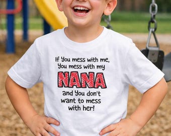 Kids Nana Shirt Boys and Girls Nana Lover Tee Cute Grandkid Gift Nana Quote Shirt Toddler and Youth Nana Top Grandmother Gift Idea