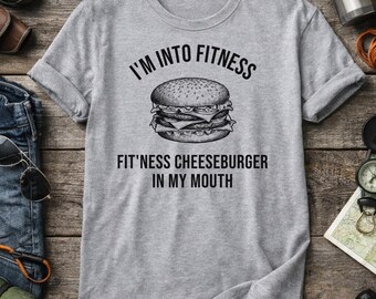 Camisetas divertidas con juegos de palabras sobre comida y fitness: hamburguesas con queso, alitas de pollo, s'mores, tacos. Camisetas con humor para el gimnasio. Camiseta unisex para amantes de la comida. Regalo ideal para quienes disfrutan de la gastronomía.