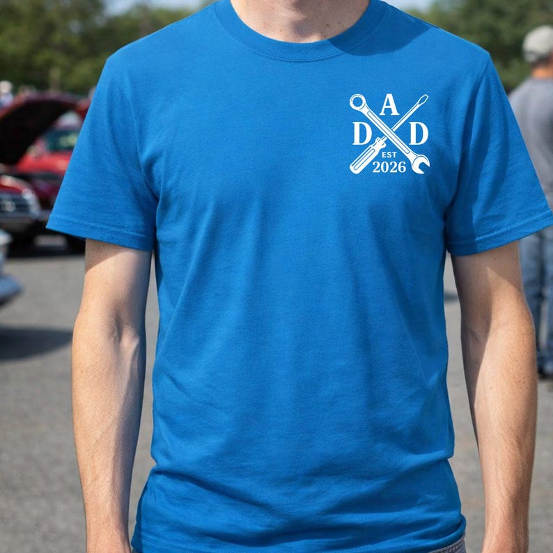 Mechanic Dad Shirt New Dad 2026 Tee Tool Cross Wrench Screwdriver Shirt Fathers Day Gift for Dad Handyman Dad Tee image 8