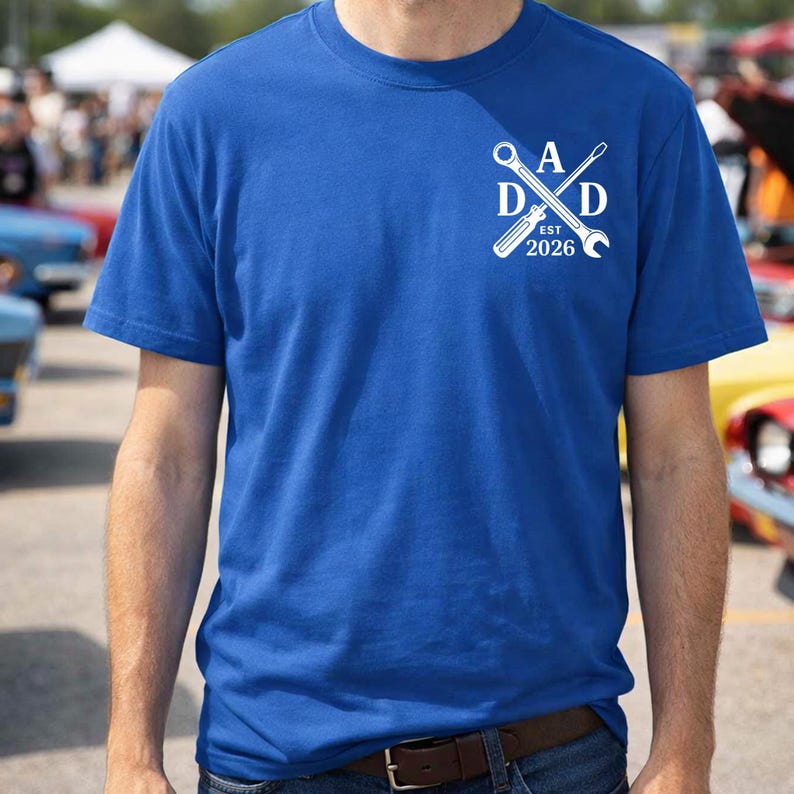 Mechanic Dad Shirt New Dad 2026 Tee Tool Cross Wrench Screwdriver Shirt Fathers Day Gift for Dad Handyman Dad Tee image 7