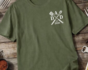 Dad Grill Shirt New Dad Gift BBQ Dad Tee Fathers Day Shirt for Him Grill Master Dad Tee Father’s Day Gift for Expectant Dad
