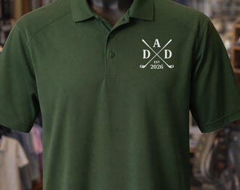 Fathers Day Dad Polo Shirt Custom Grandpa Polo Personalized Golf Shirt for Him New Dad Gift Mens Birthday Gift Polo Shirt