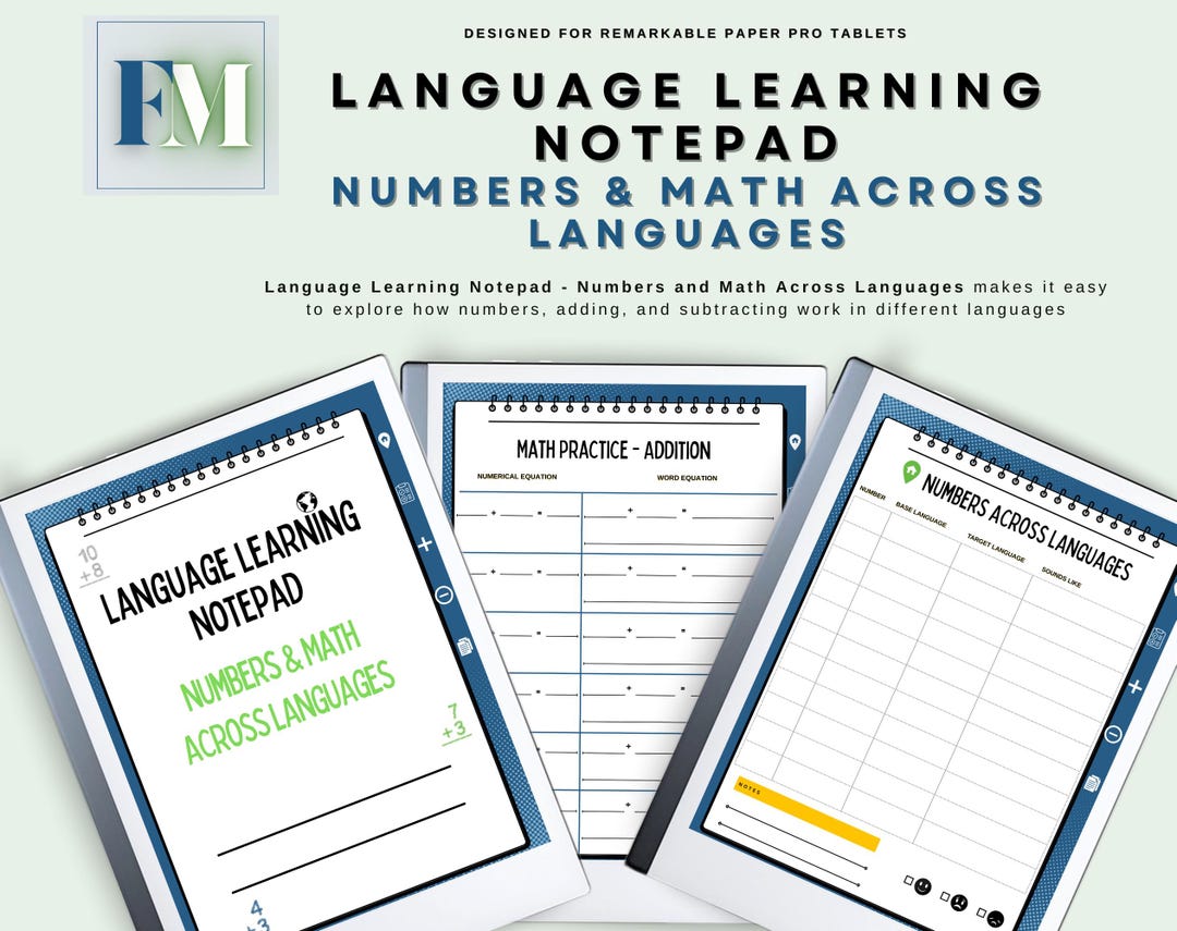 Language Learning Notepad – Numbers & Math Across Languages ...