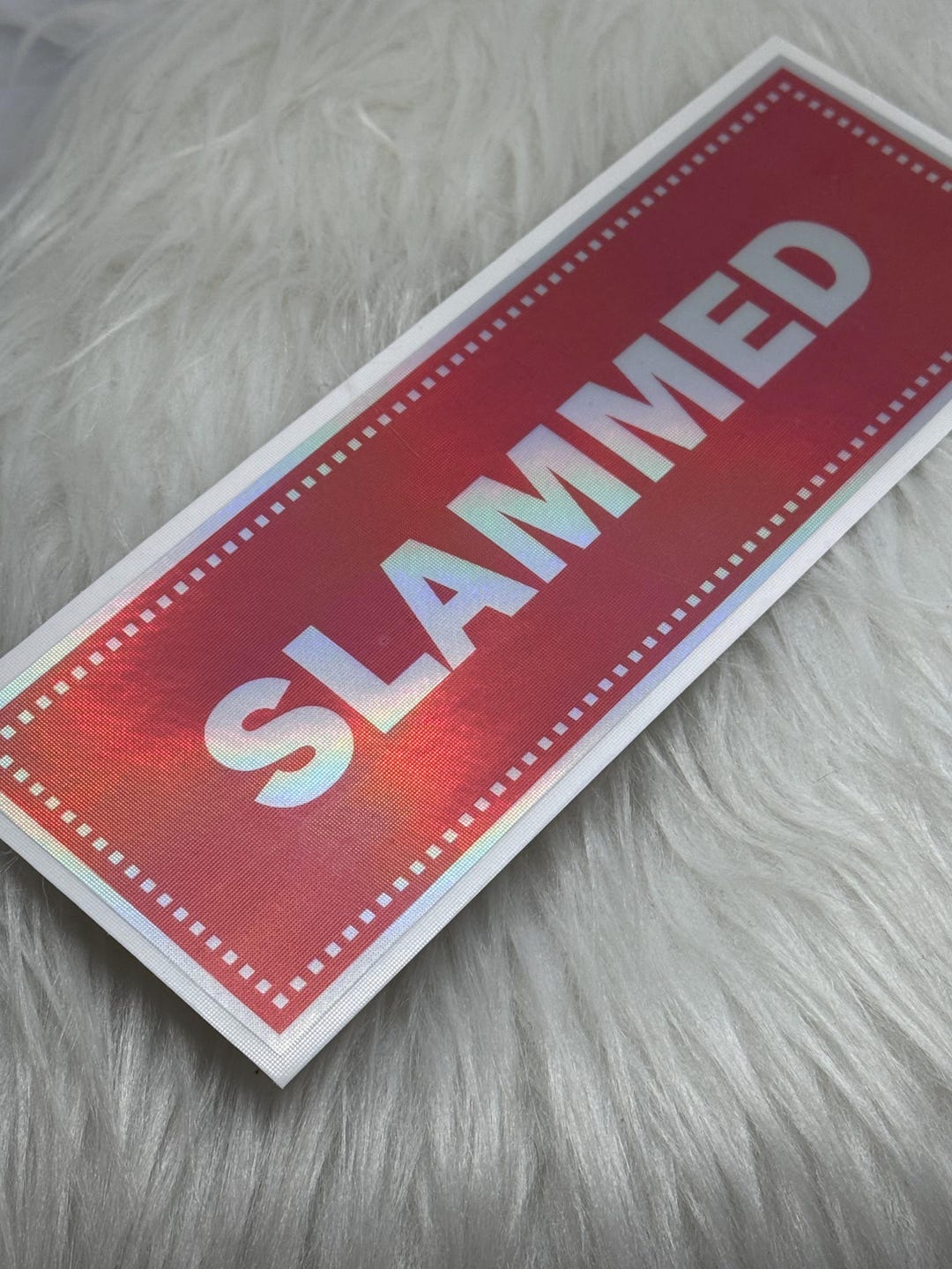 Slammed Holographic Vinyl Sticker | Car Culture Slang Decal | Stance ...