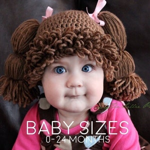 Knit Yarn Cabbage Patch Wig,baby, Child, Adult Sizes,halloween