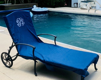 Personalized Pool Chair Cover Beach Gift - Custom Monogrammed Beach Chair Cover - Gift for Her - Gift For Grads - Teacher Gift