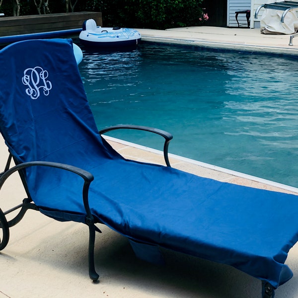 Personalized Pool Chair Cover Beach Gift - Custom Monogrammed Beach Chair Cover - Gift for Her - Gift For Grads - Teacher Gift