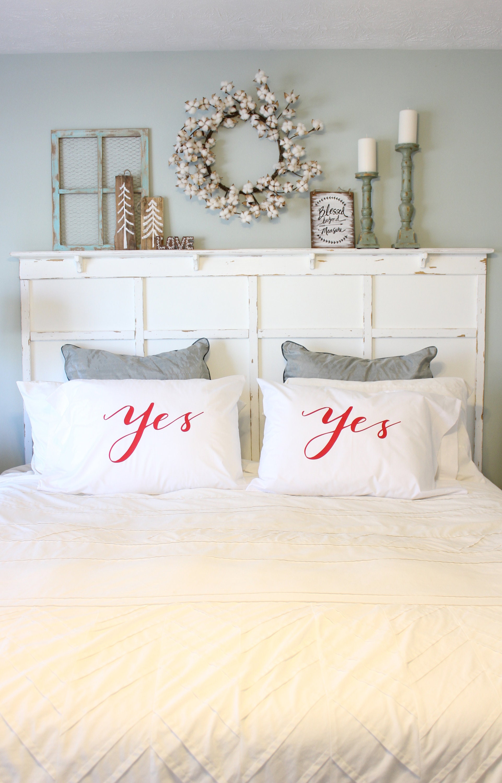 Funny Newlywed Pillowcases Yes/No Not Tonight I Have a Etsy