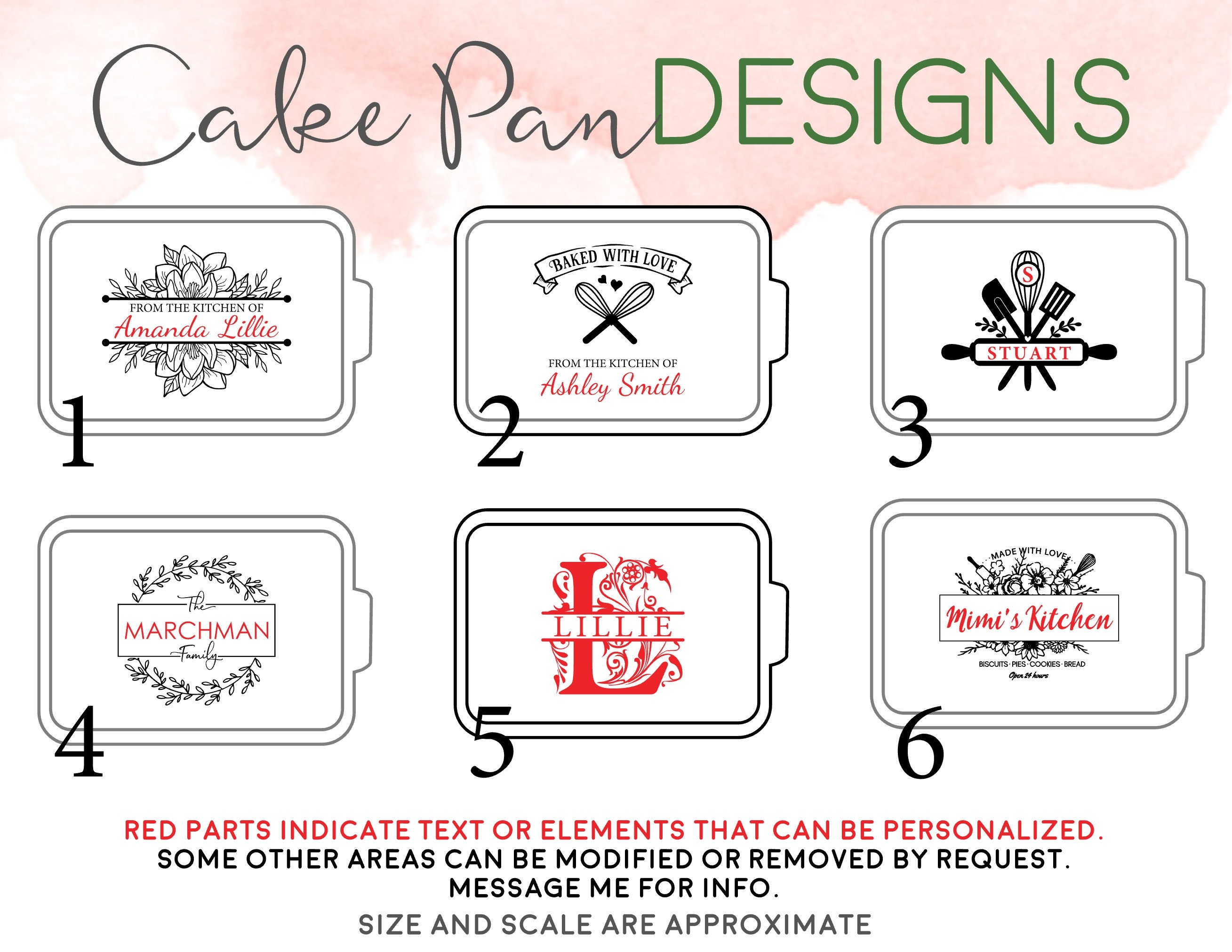 Personalized Kitchen Engraved Aluminum Cake Pan – Sunny Box