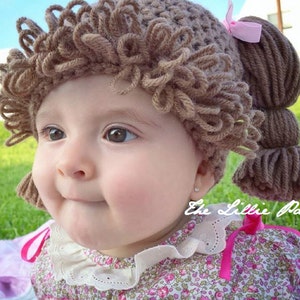 Crochet Cabbage Patch Wig Hat Pattern Cabbage Patch Halloween Costume Crochet Pattern For Baby, Toddler, Kid, and Adult PDF Pattern image 3