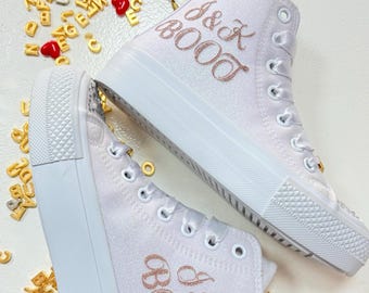 Personalized Bridal Sneakers for Ultimate Comfort on Your Wedding