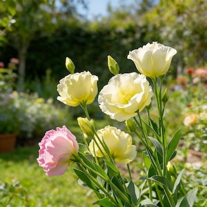 May include: A set of three ceramic nesting bowls in shades of blue, green, and white. The bowls feature a speckled glaze and a simple, modern design. The largest bowl measures approximately 6 inches in diameter.