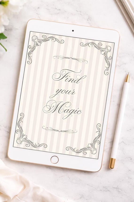 Coquette Frame Find Your Magic Inspirational Quote Poster