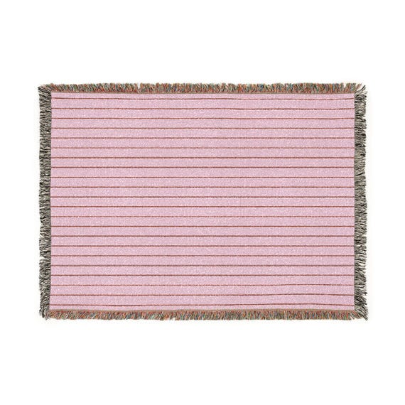 Striped Woven Blanket | Pink or Dark Southwestern Stripe Throw