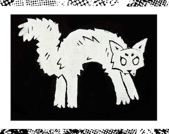 Spikey Cat Patch, Punk Patch
