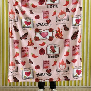 Romantasy Xtra Spicy Pink Pattern Microfiber Blanket