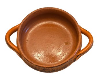 Vintage Terracotta Tapas Cazuela Baking Dish Made in Italy Rustic w Handles